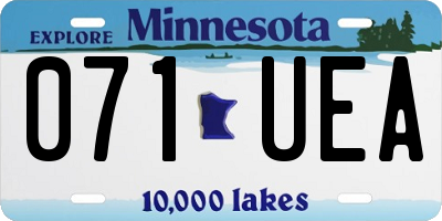 MN license plate 071UEA