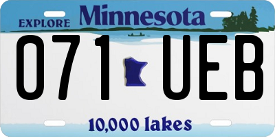 MN license plate 071UEB