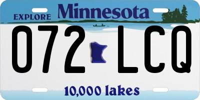 MN license plate 072LCQ