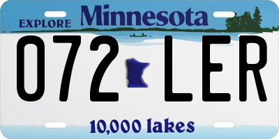 MN license plate 072LER