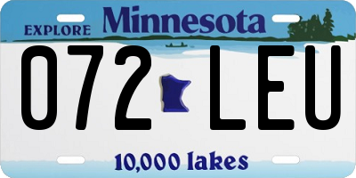 MN license plate 072LEU