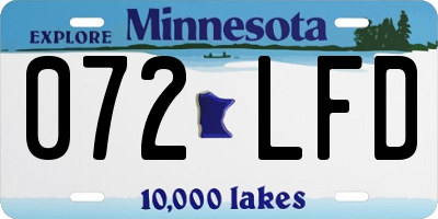 MN license plate 072LFD