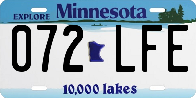MN license plate 072LFE