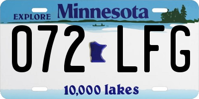 MN license plate 072LFG