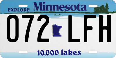 MN license plate 072LFH