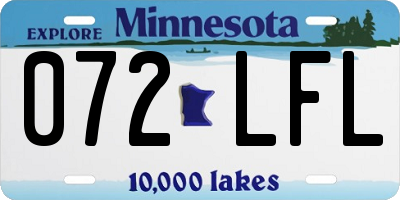 MN license plate 072LFL
