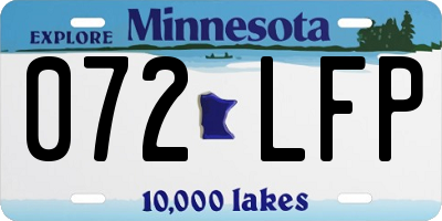 MN license plate 072LFP