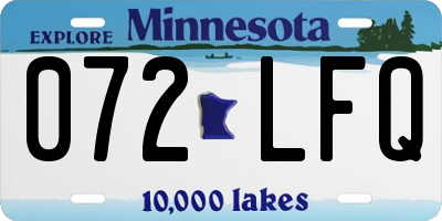 MN license plate 072LFQ