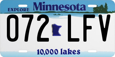 MN license plate 072LFV