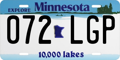 MN license plate 072LGP