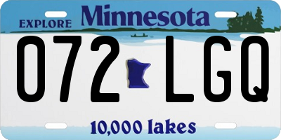 MN license plate 072LGQ