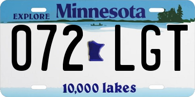 MN license plate 072LGT