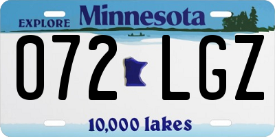 MN license plate 072LGZ