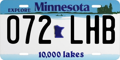 MN license plate 072LHB