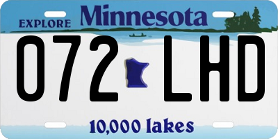 MN license plate 072LHD