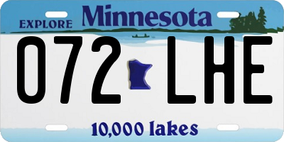 MN license plate 072LHE