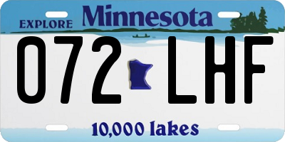 MN license plate 072LHF