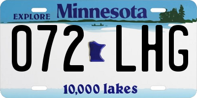 MN license plate 072LHG