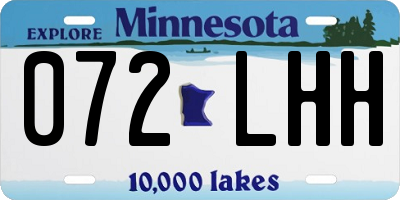 MN license plate 072LHH