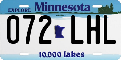 MN license plate 072LHL