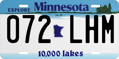 MN license plate 072LHM