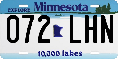 MN license plate 072LHN