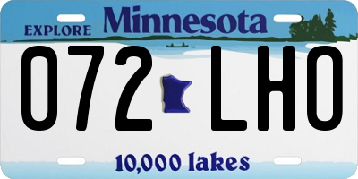 MN license plate 072LHO