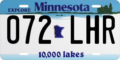 MN license plate 072LHR