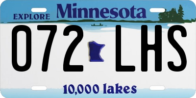 MN license plate 072LHS