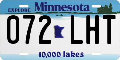 MN license plate 072LHT