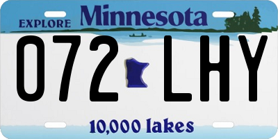 MN license plate 072LHY