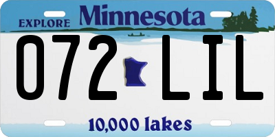 MN license plate 072LIL