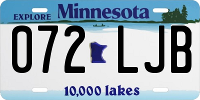 MN license plate 072LJB