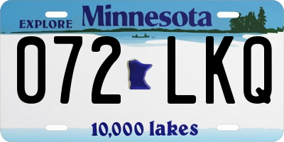 MN license plate 072LKQ