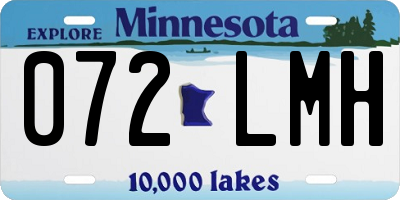 MN license plate 072LMH