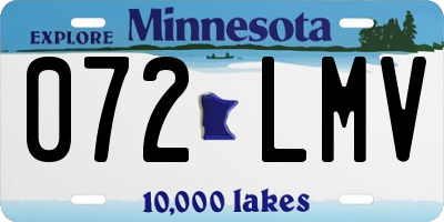 MN license plate 072LMV