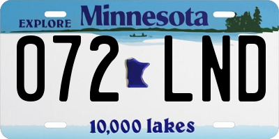MN license plate 072LND