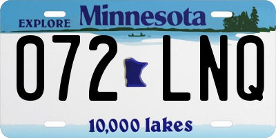 MN license plate 072LNQ