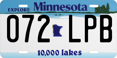 MN license plate 072LPB