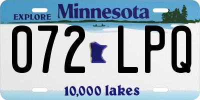 MN license plate 072LPQ