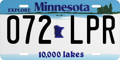MN license plate 072LPR