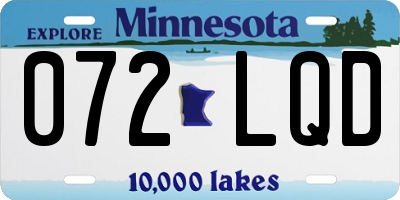 MN license plate 072LQD