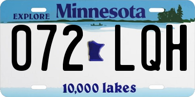 MN license plate 072LQH