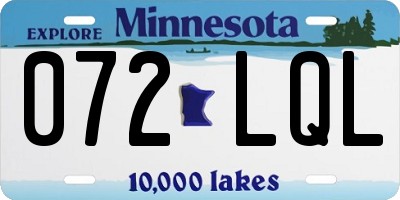 MN license plate 072LQL