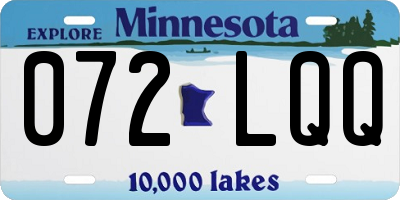 MN license plate 072LQQ