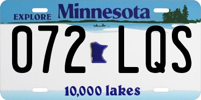 MN license plate 072LQS
