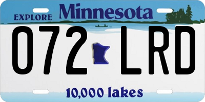 MN license plate 072LRD