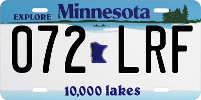 MN license plate 072LRF