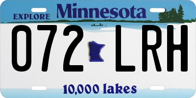 MN license plate 072LRH