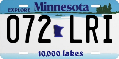 MN license plate 072LRI